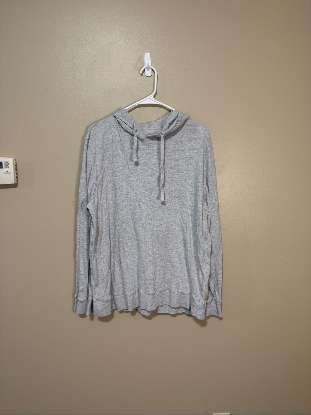 Faherty Light Gray Hooded Shirt Jacket